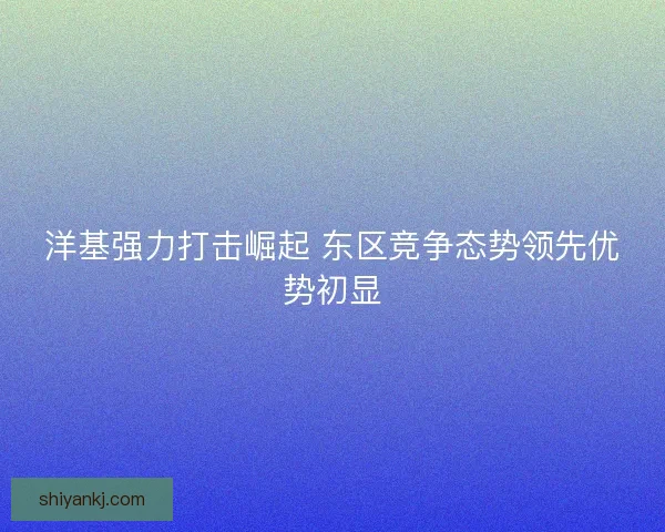 洋基强力打击崛起 东区竞争态势领先优势初显